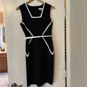 Calvin klein sheath dress with belt